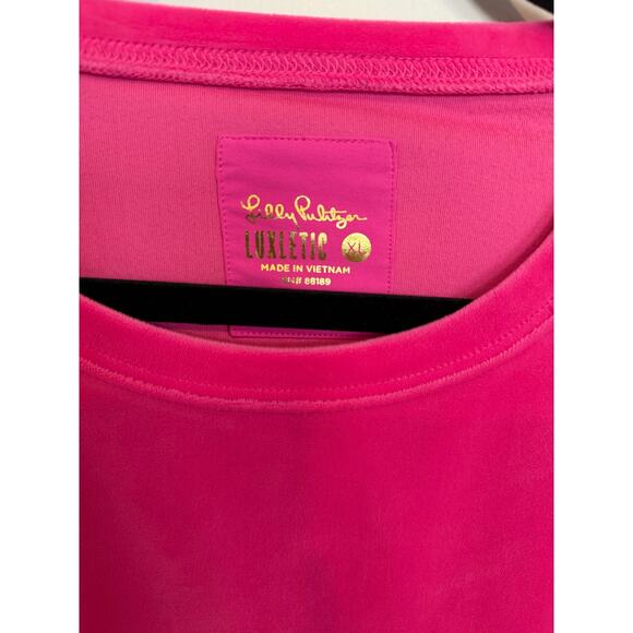 Lilly Pulitzer EUC-Blythe Velour Pullover-Pink Topaz Size XL - Picture 4 of 6